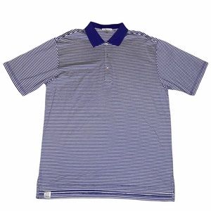 Peter Millar Stretch Stripe Golf Polo Shirt Purple